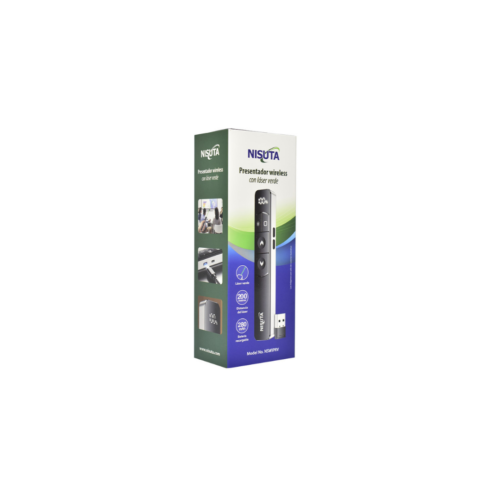 presentador wireless usb con puntero laser verde y recargable