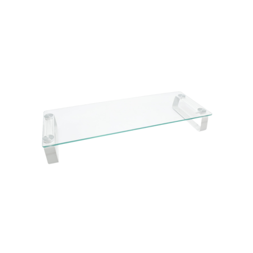 soporte base elevador de monitor de vidrio templado para escritorio