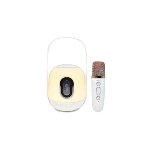 parlante portatil bluetooth con microfono y lampara rgb