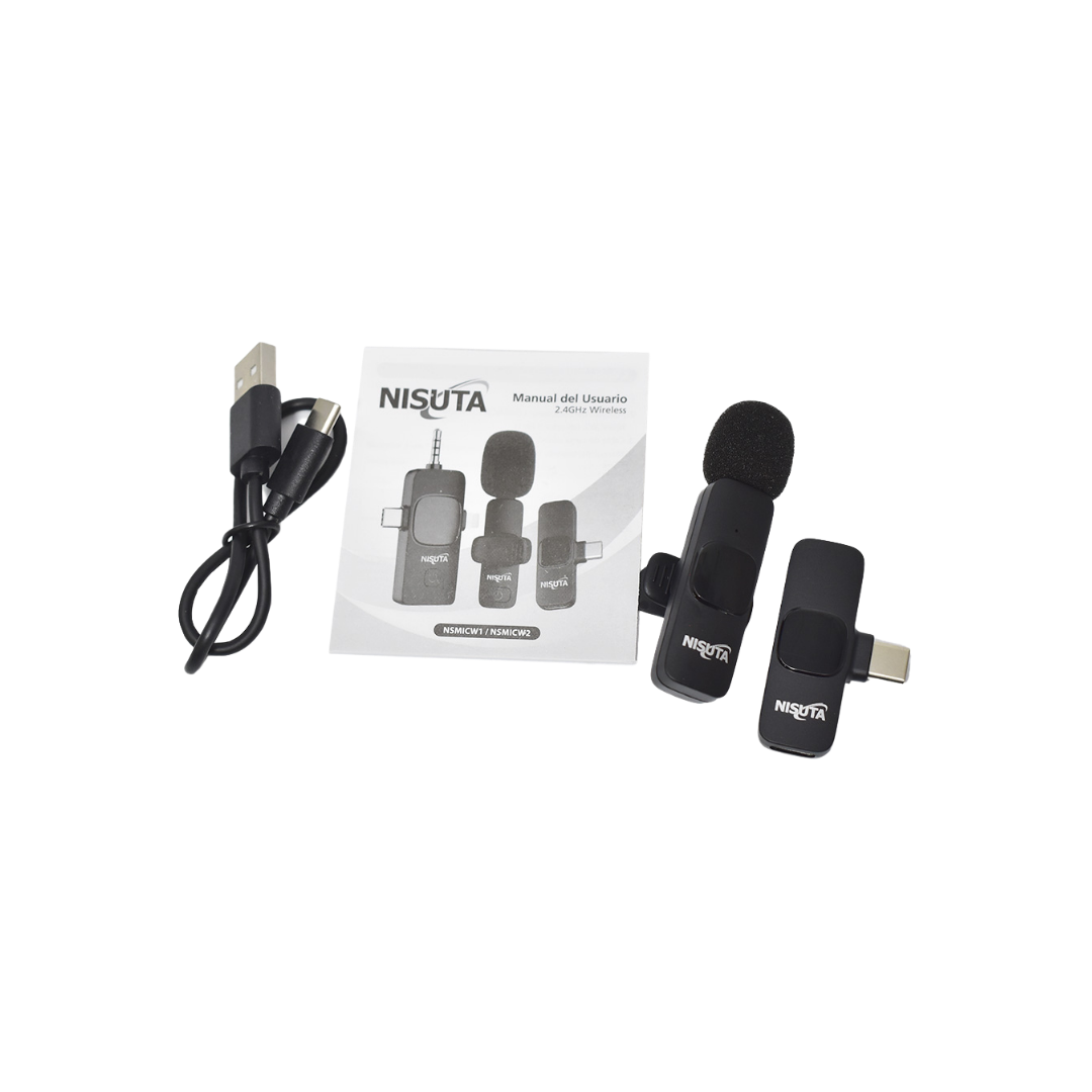 microfono corbatero inalambrico 2.4ghz con receptor usb c microfono corbatero inalambrico 2.4ghz con receptor usb c