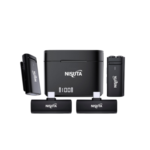 microfono corbatero inalambrico doble 2.4ghz con doble receptor usb c