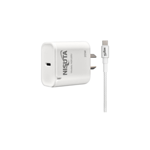 fuente alimentacion de 1 puerto usb c pd port 20w con cable usb c