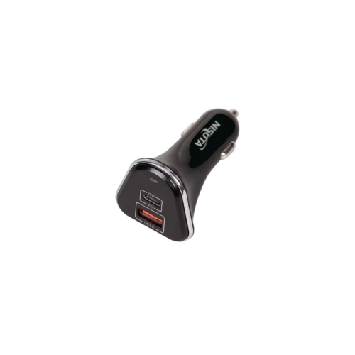 cargador usb doble auto 12/24v de carga rapida qc 3.0 y usb c