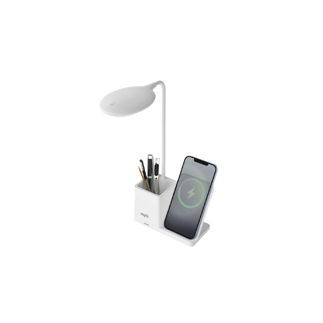 cargador inalambrico de 15w con lampara y portalapices cargador inalambrico de 15w con lampara y portalapices