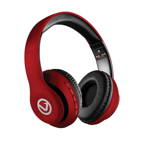 auricular falcon headphones with microphone rojo
