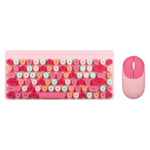 combo teclado y mouse inalambrico paradig rosa