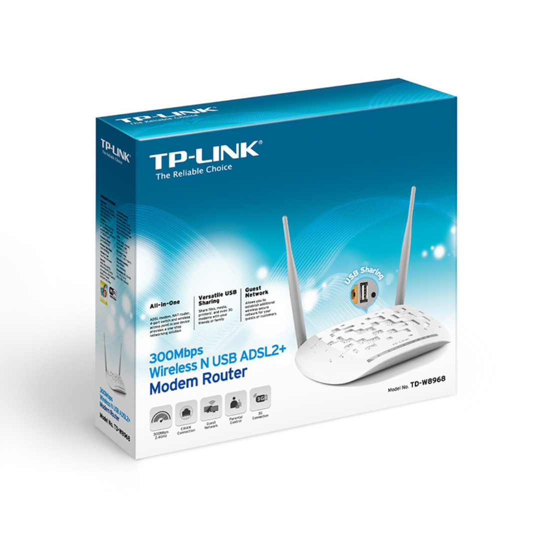 router / modem adsl2 td w8968 300 mb. wireless usb router / modem adsl2 td w8968 300 mb. wireless usb