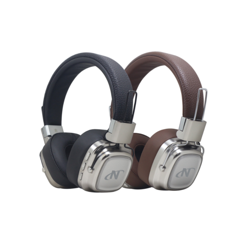 auricular bluetooth con 20hs de autonomia y opcion de cableado 1bk y 1marron