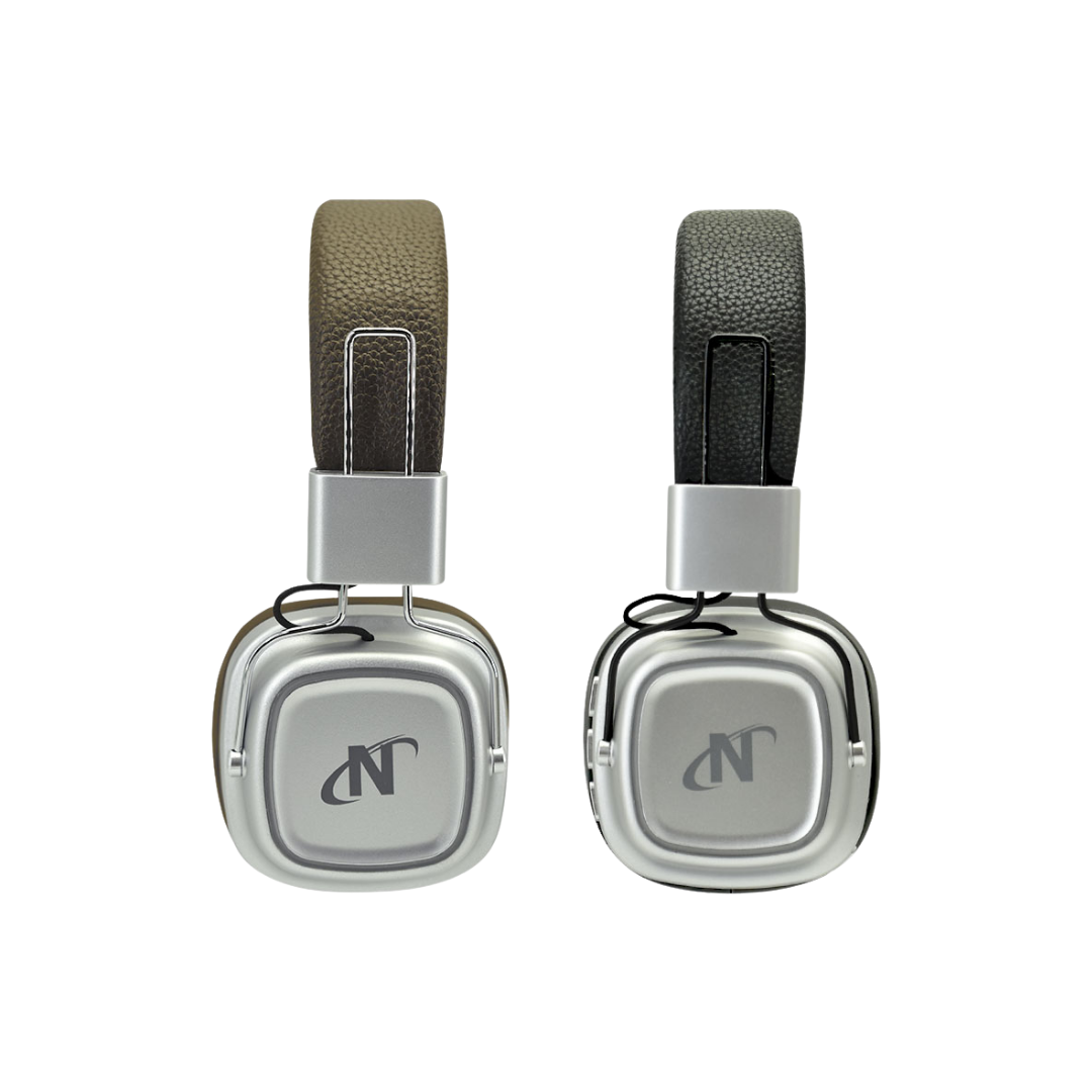 auricular bluetooth con 20hs de autonomia y opcion de cableado 1bk y 1marron auricular bluetooth con 20hs de autonomia y opcion de cableado 1bk y 1marron