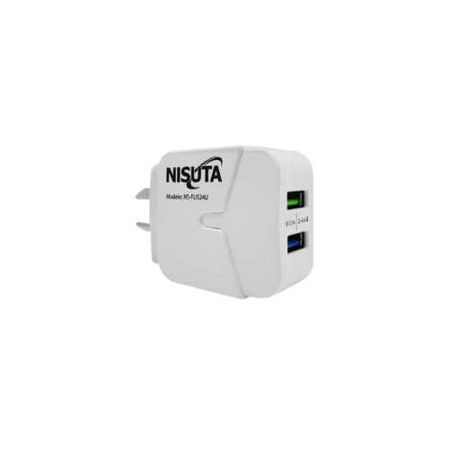cargador de pared con 2 puertos usb 2.4a