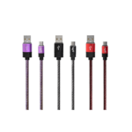 cable micro usb de 1.8m de 2.4a con malla de tela