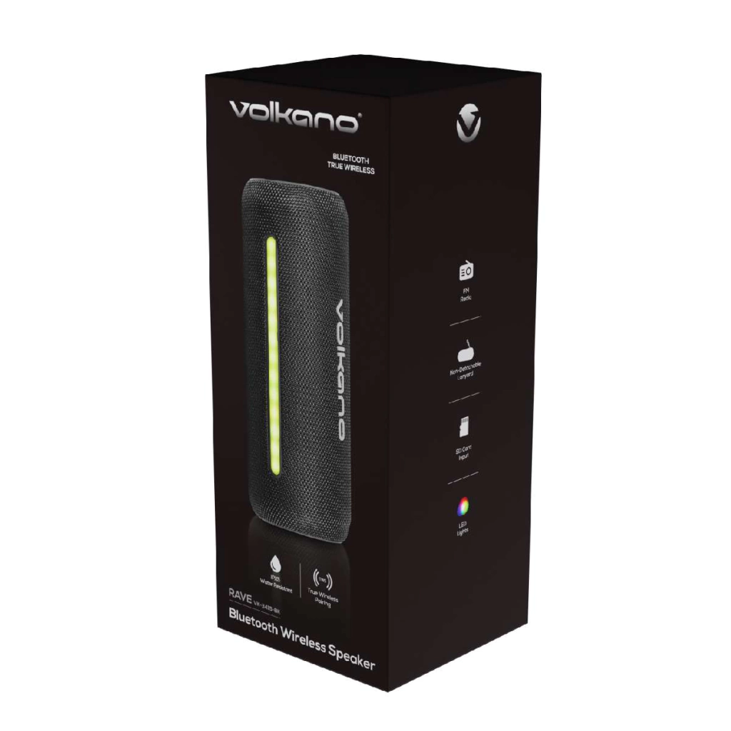 parlante inalambrico bluetooth rave negro parlante inalambrico bluetooth rave negro
