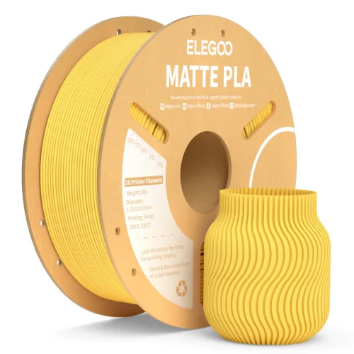 filamento elegoo pla matte 1.75mm 1kg amarillo solar