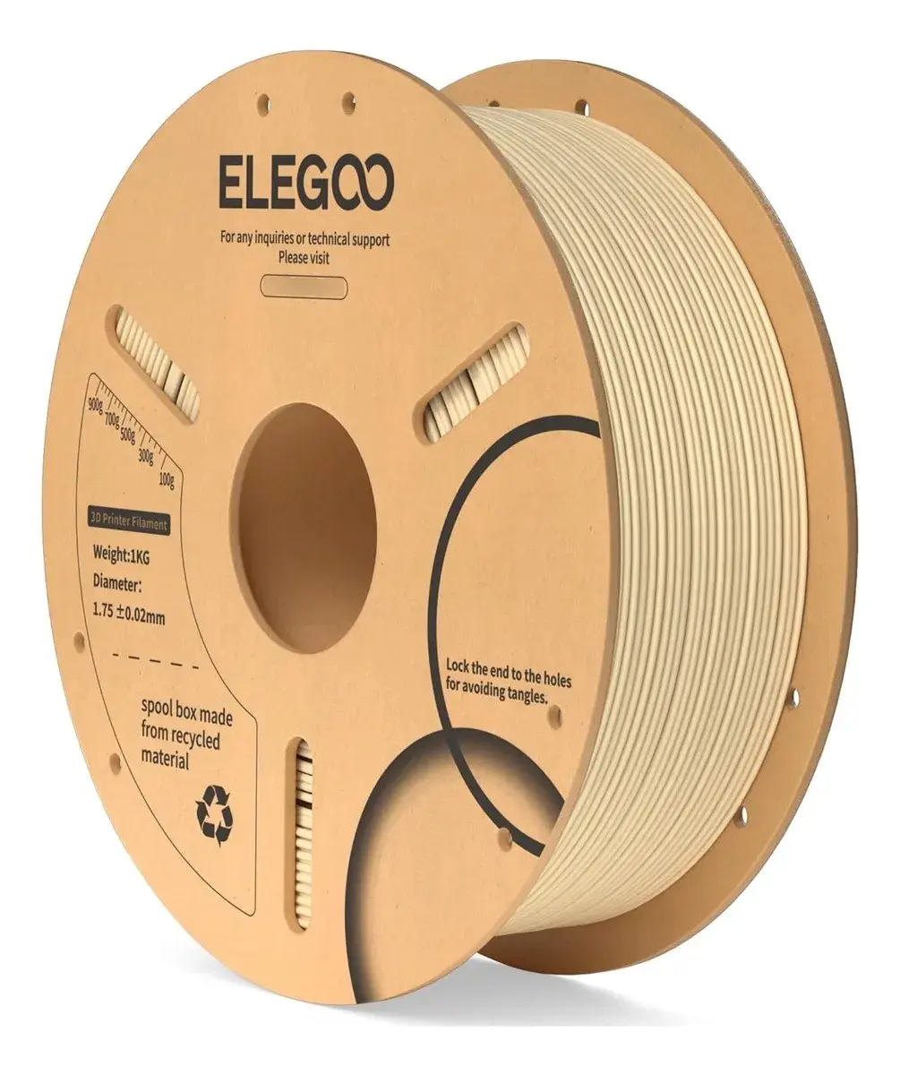 filamento elegoo pla matte 1.75mm 1kg beige filamento elegoo pla matte 1.75mm 1kg beige