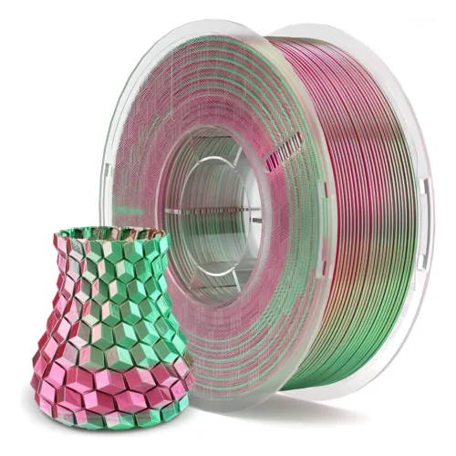 filamento elegoo pla silk 1.75mm 1kg verde rojo