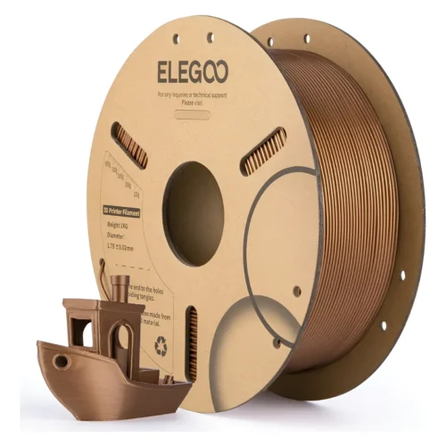 filamento elegoo pla 1.75mm 1 kg bronce relleno