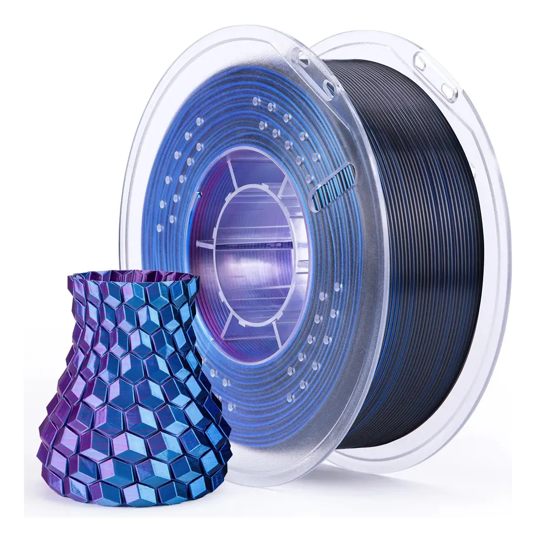 filamento elegoo pla silk 1.75mm 1kg azul purpura filamento elegoo pla silk 1.75mm 1kg azul purpura