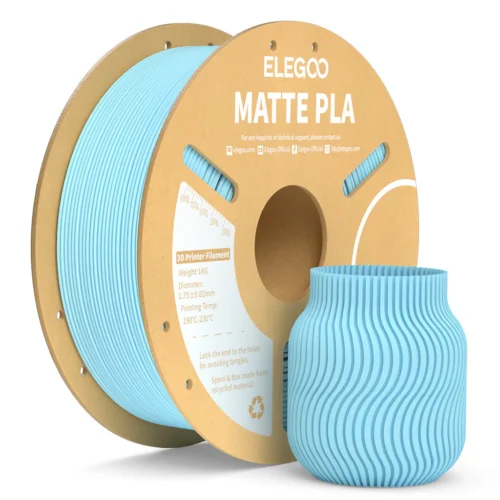 filamento elegoo pla matte 1.75mm 1kg azul hielo matte