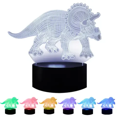 lampara dinosaurio 3d modelo triceraptor