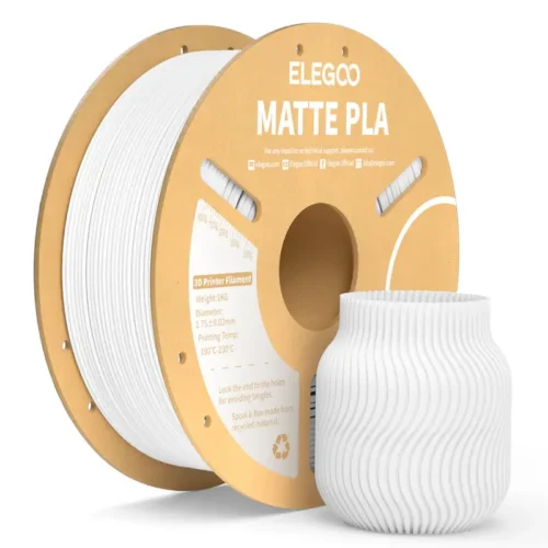 filamento elegoo pla matte 1.75mm 1kg blanco matte