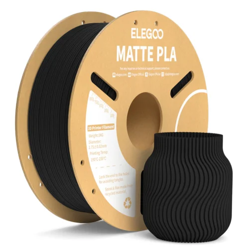 filamento elegoo pla matte 1.75mm 1kg negro matte