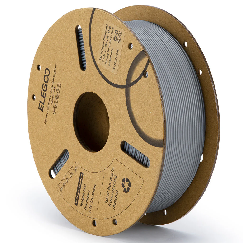 filamento elegoo pla 1,75mm 1kg gris filamento elegoo pla 1,75mm 1kg gris