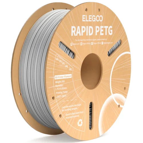 filamento elegoo petg rapida 1.75mm 1kg gris oscuro