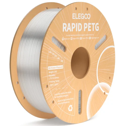 filamento elegoo petg rapida 1.75mm 1kg traslucido