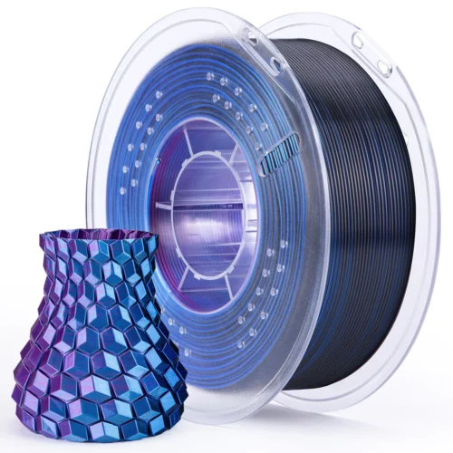 filamento elegoo pla silk 1.75mm 1kg azul violeta negro
