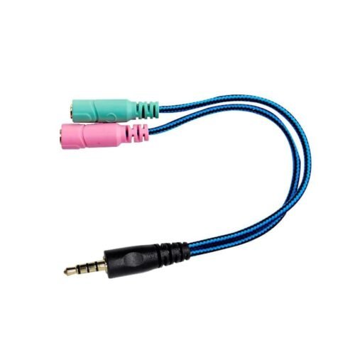 adaptador 2 stereo hembra a macho de 4 contactos nisuta