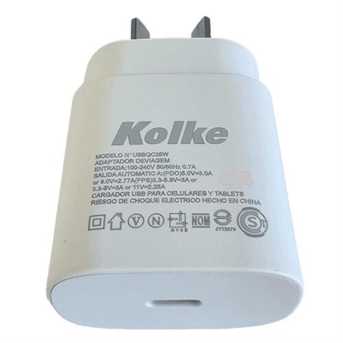 cargador usb a 220v carga rapida 30w usb c bl s cabl kolke
