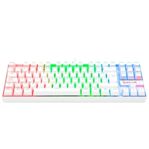 teclado mecanico redragon kumara rgb white red redragon