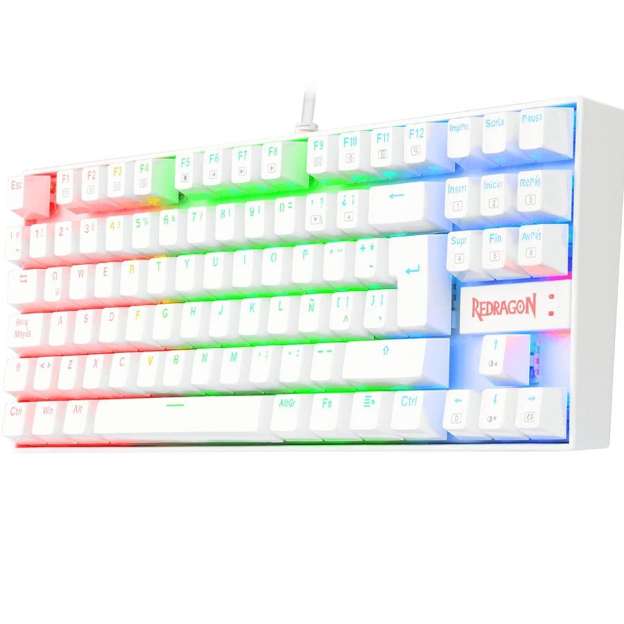 teclado mecanico redragon kumara rgb white red redragon teclado mecanico redragon kumara rgb white red redragon