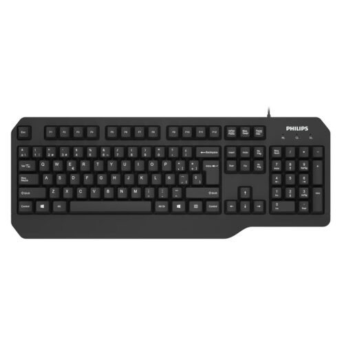 teclado usb comfortable ergonomic design 6 keys no conflict philips