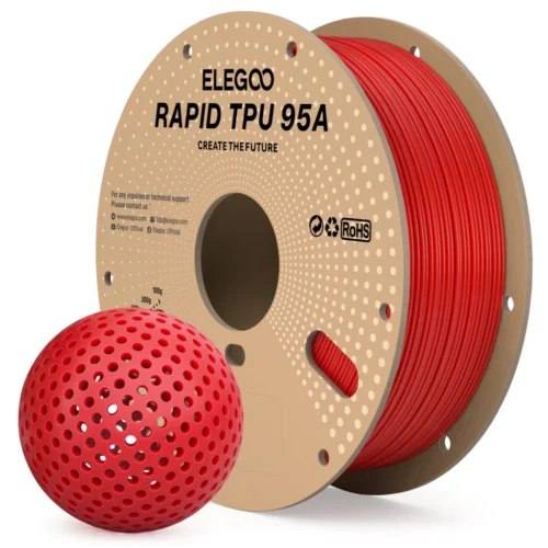 filamento elegoo rapid tpu 95a 1.75mm 1kg rojo elegoo