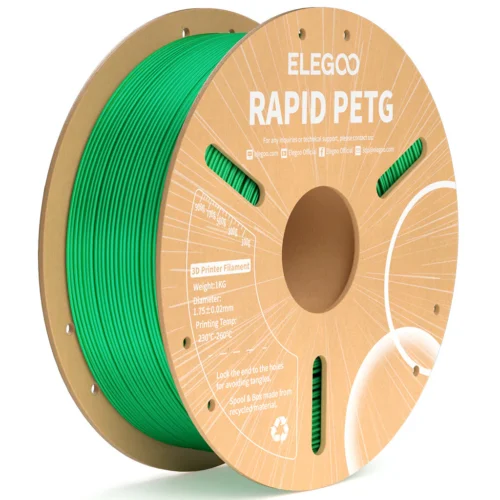 filamento elegoo verde petg rapida 1.75nn 1kg elegoo