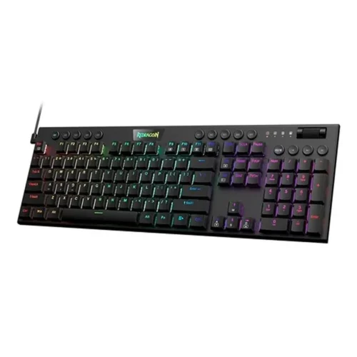 teclado redragon horus fs black red swich spanish wired redragon