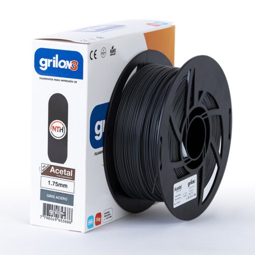 filamento monofilamento 3d grilon3 acetal gris acero 1.75 x 1kg grilon 3