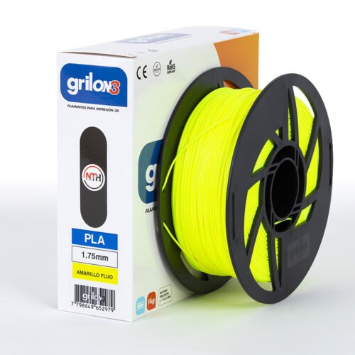 filamento monofilamento 3d grilon3 amarillo fluor 1.75 x 1kg grilon 3
