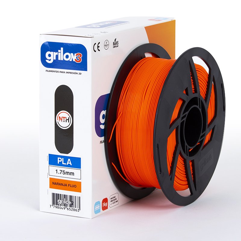filamento monofilamento 3d grilon3 naranja fluor 1.75 x 1kg grilon 3 filamento monofilamento 3d grilon3 naranja fluor 1.75 x 1kg grilon 3