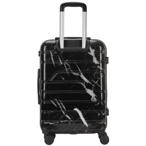 zom valija carry on rigido 20" marble black fansy zom