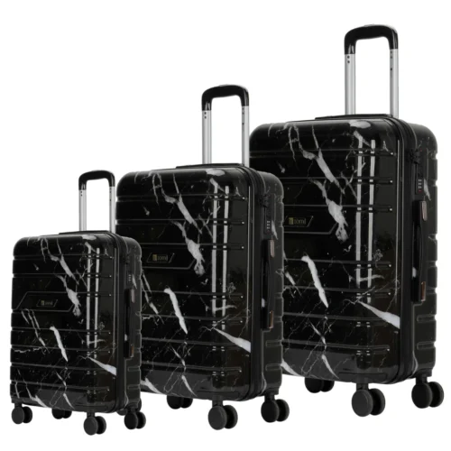 zom valijas rigidas set x 3 medidas marble black fansy zom