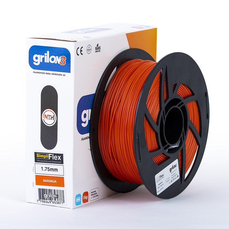 filamento monofilamento 3d grilon3 tpu simpliflex naranja 1.75 x 1kg grilon 3 filamento monofilamento 3d grilon3 tpu simpliflex naranja 1.75 x 1kg grilon 3