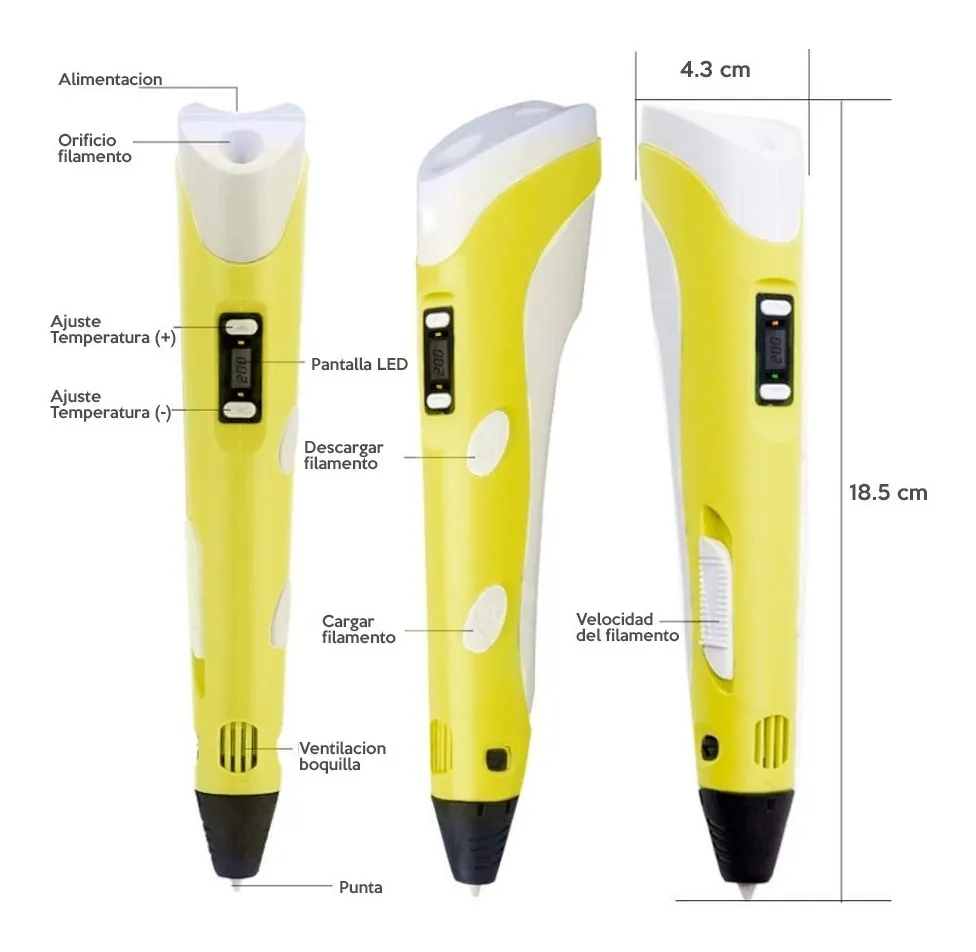 lapiz impresion 3d duaitek yellow duaitek lapiz impresion 3d duaitek yellow duaitek