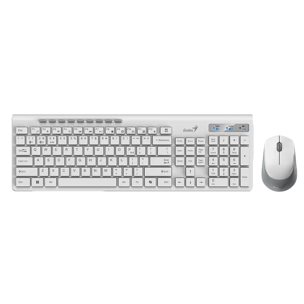 teclado+mouse wireless + bt genius ss8230 white genius teclado+mouse wireless + bt genius ss8230 white genius