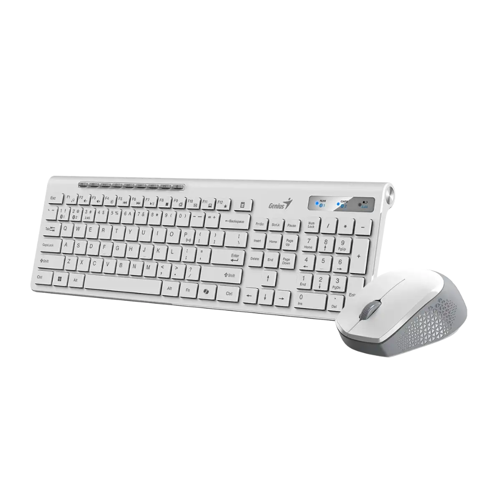 teclado+mouse wireless + bt genius ss8230 white genius teclado+mouse wireless + bt genius ss8230 white genius