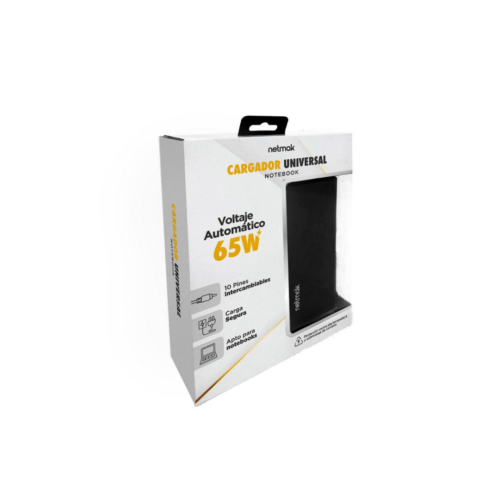 cargador de notebook automtico universal 65w 10 pines netmak